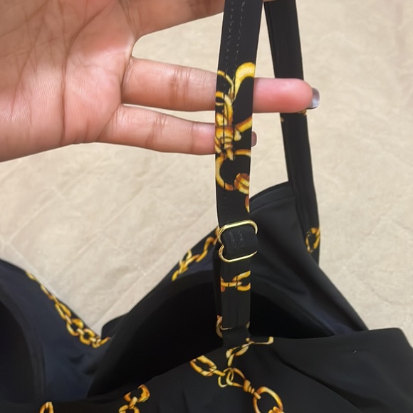 Black & Gold Chain Design Tankini - Picture 10 of 13